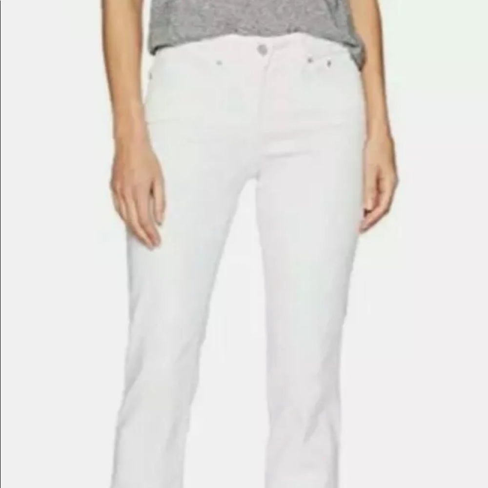 Women's White Straight-Leg Jeans
